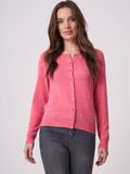REPEAT cashmere Icecat Basic fijngebreid vest met ronde hals van biologisch cashmere