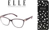Elle Eyewear Collection Leesbril Elle EL15935-Donker Paars +2.00