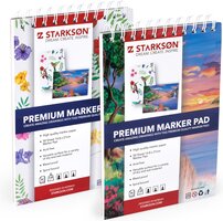STARKSØN® 2 Stuks A5 Schetsboeken – Tekenblok & Schetsblok – Marker Papier voor Tekenen, Schetsen & Schilderen - wit