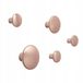 Muuto DOTS Set de crochets en métal - 5 pièces - Rose