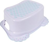 Poupy Lila multifunctioneel platform voor kinderen, van plastic, wasbaar en herbruikbaar, met rubberen antislipkussentjes en slechts één trede