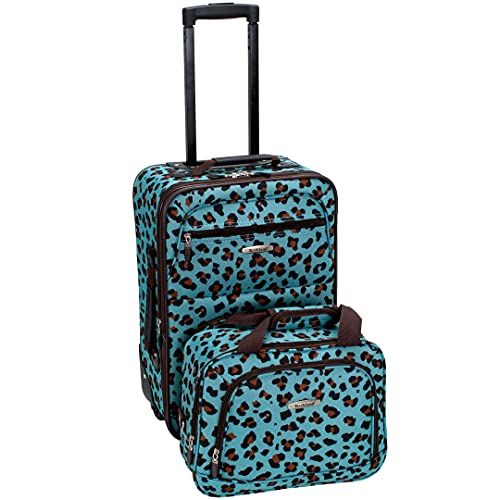 Rockland Mode Softside rechtopstaande bagageset, Blauw Luipaard, 2-Piece Set (14/19)