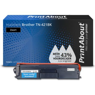 PrintAbout Huismerk Brother TN-421BK Toner Zwart