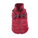 Puppia Wilkes winterjas voor honden, maat XXL, rood