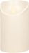 Anna's Collection Bougie LED/bougie tronc - blanc crème - H12,5 x D7,5 cm - cire - flamme mobile