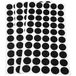 Adsamm 150 x viltglijders, zwart, Ø 20 mm