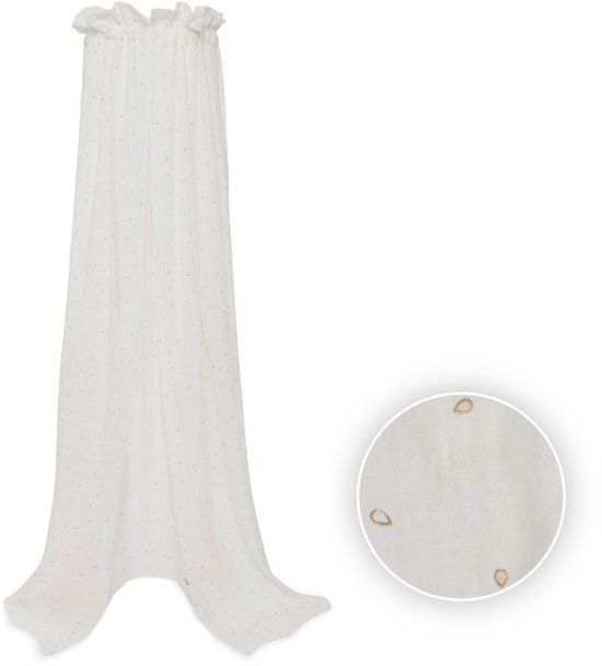 Jollein Baby Klamboe - 155cm - Leafs - Ivory