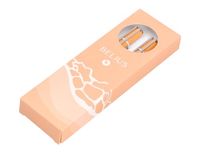 BELIUS Endless Summer Balpen en rollerset, aluminium, oranje en zilver, blauwe inkt, designbox