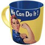 Nostalgic-Art Retro koffiemok, USA – We can do it – Geschenkidee voor bijzondere mensen, gemaakt van keramiek, vintage design met spreuk, 330 ml