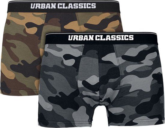Urban Classics 2-Pack Camo Heren Boxerset - camouflage - S