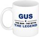 Bellatio Decorations naam cadeau mok - Gus - man myth legend - koffiemok - 300 ml - collega - vaderdag