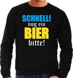Bellatio Decorations Apres-ski sweater / trui Wintersport nog ein bier bitte! heren - zwart S