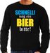 Bellatio Decorations Apres-ski sweater / trui Wintersport nog ein bier bitte! heren - zwart S