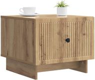 vidaXL Salontafel Artisanaal eiken 49 x 50 x 40 cm Bewerkt hout