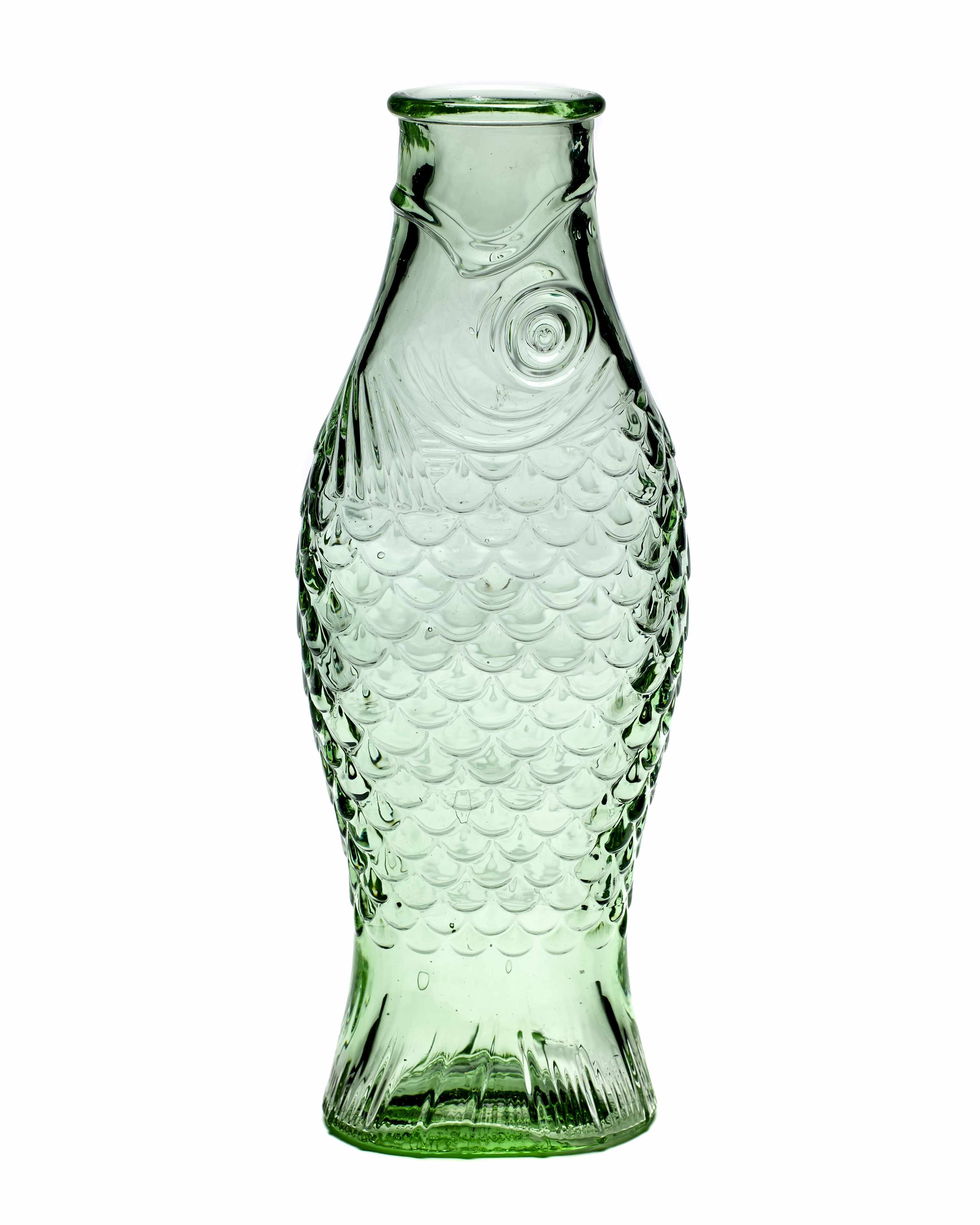 Serax Fles 1 liter - Vis - transparant groen