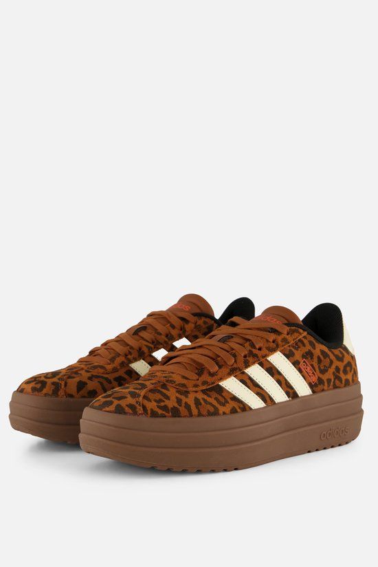 Adidas VL Court Bold Leopard Sneakers bruin - Maat 40