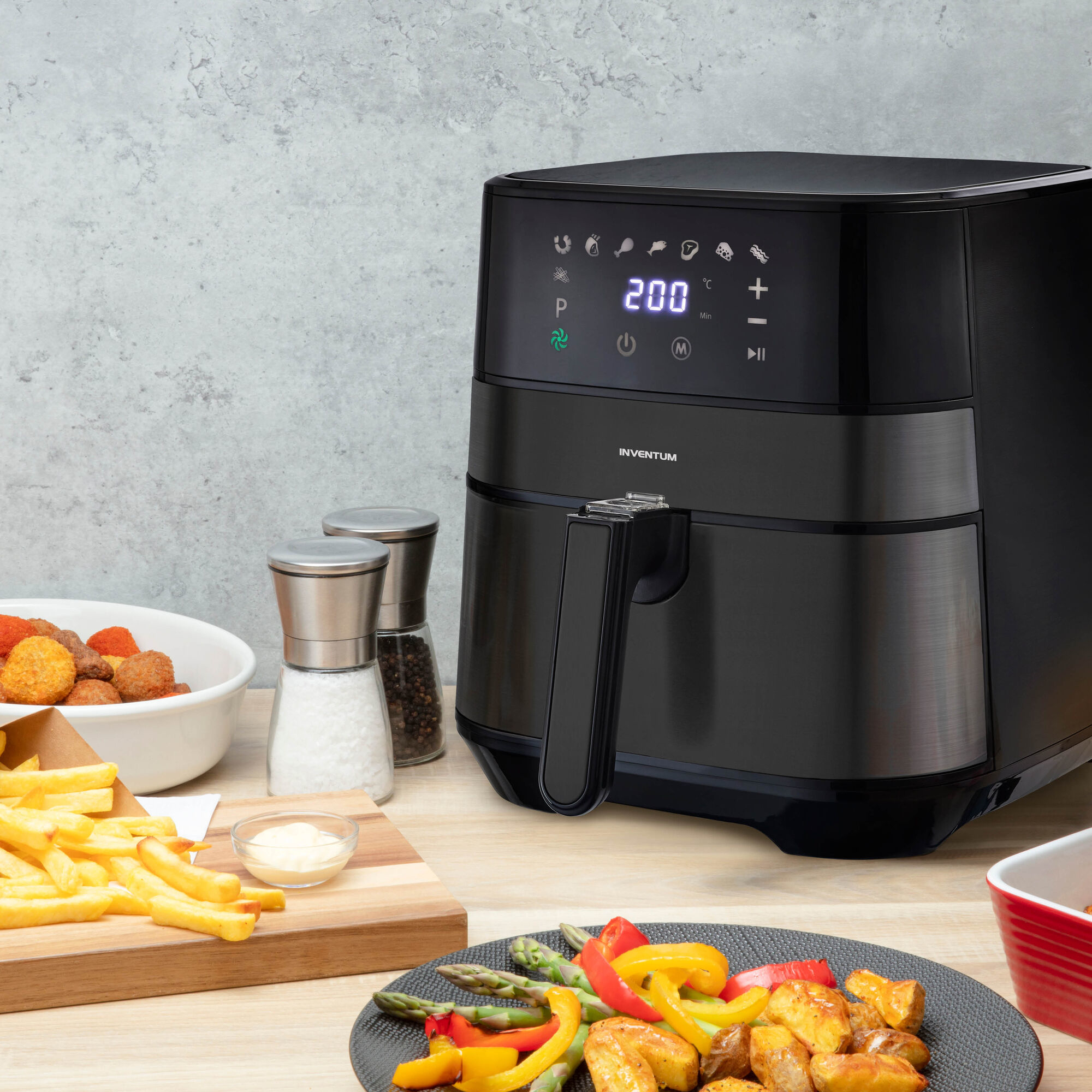 Inventum GF500HLDB Airfryer - 5L - 1700W - Zwart