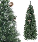 HOMCOM Sapin de Noël artificiel 180cm Vert avec 618 branches et décoration de neige