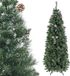 HOMCOM Sapin de Noël artificiel 180cm Vert avec 618 branches et décoration de neige