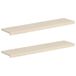 vidaXL Trap Tread 2 st 120 x 30 x 2 cm Wit Massief Eikenhout