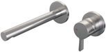 Brauer Brushed Edition Inbouw Wastafelmengkraan met Rechte Uitloop en Rozetten Model E1 RVS Geborsteld PVD