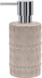 Spirella Zeepdispenser Relief | vloeibare zeepdispenser | porselein | 300 ml | duurzaam en robuust | beige