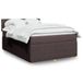 Maison Exclusive - Lit boxspring avec matelas, brun foncé, 140x190 cm, rembourré