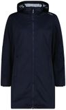 CMP Lichte dames softshell parka met afneembare capuchon - Polyester - Blauw - Maat 36