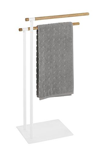 WENKO Handdoekrek Macao - kledingrek, staal, 43 x 79 x 24 cm, wit