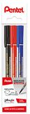 Pentel NF450 Permanente marker extra fijne kleuren ass.ti 3 stuks
