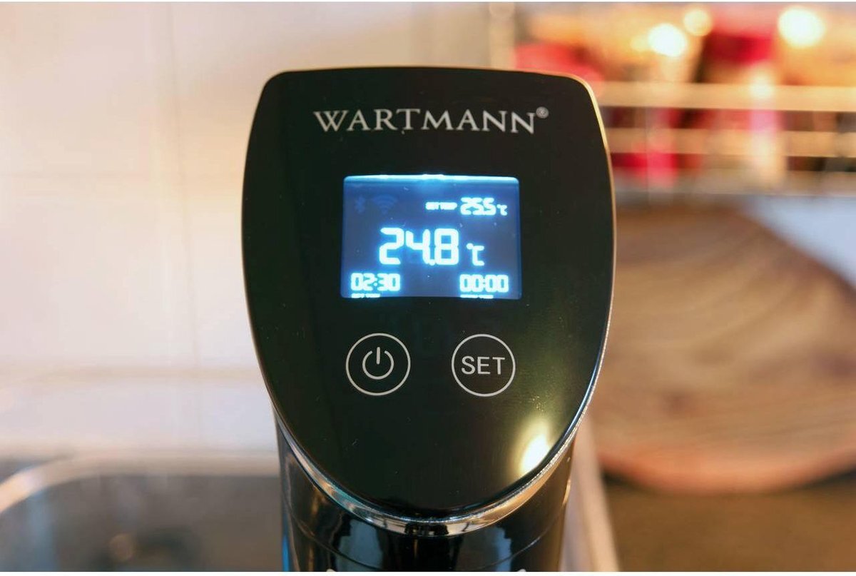 Wartmann Sous Vide Stick Pakket - incl. 12 liter waterbak, 250 isolatieballen en gaartijdentabel – Starter set om gelijk te beginnen met sous vide - Energiebesparing met handige sousvide isolatieballen