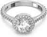 Swarovski Constella Cocktailring, Ronde Slijpvorm, Pavé, Wit, Rodium Toplaag