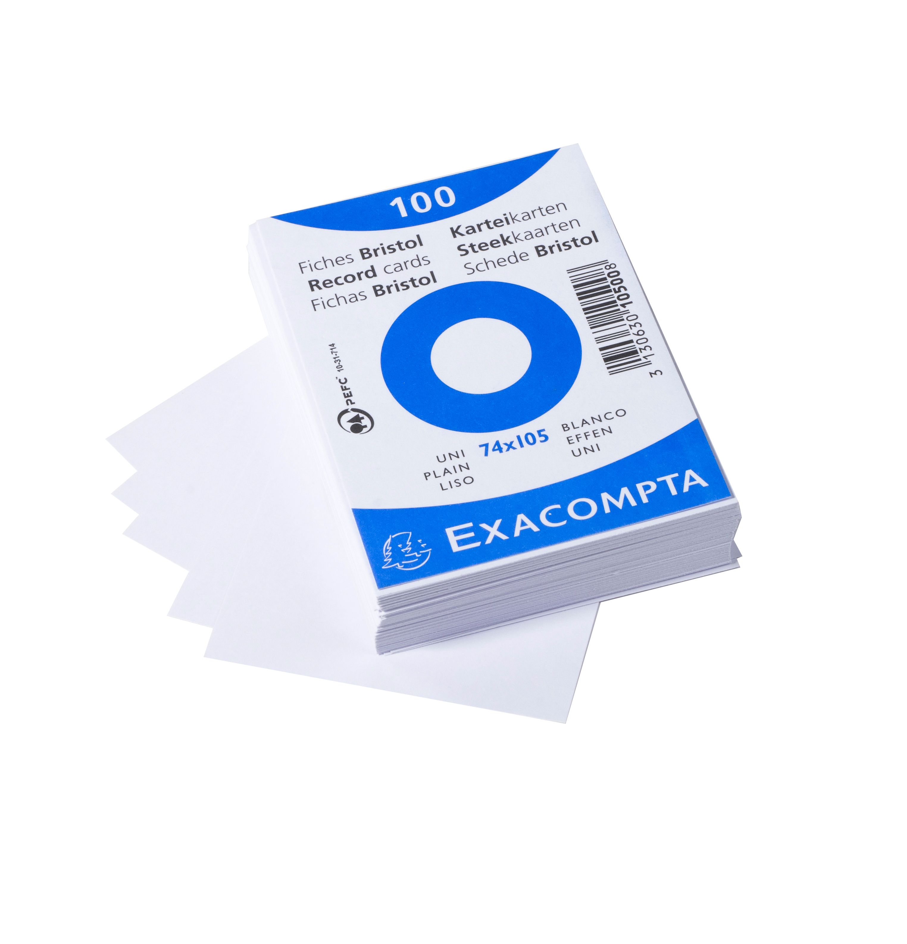 Exacompta Systeemkaart - 74x105mm - Blanco