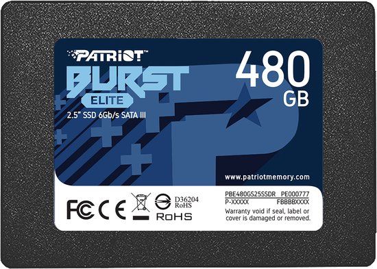 Patriot Memory BURST Elite 2.5" 480GB SATA III SSD - 450MB/s Read / 320MB/s Write