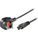 PremiumCord - Voedingskabel - IEC 60320 C5 naar BS 1363 (M) - 230 Volt wisselstroom V - 2 m - zwart - Verenigd Koninkrijk