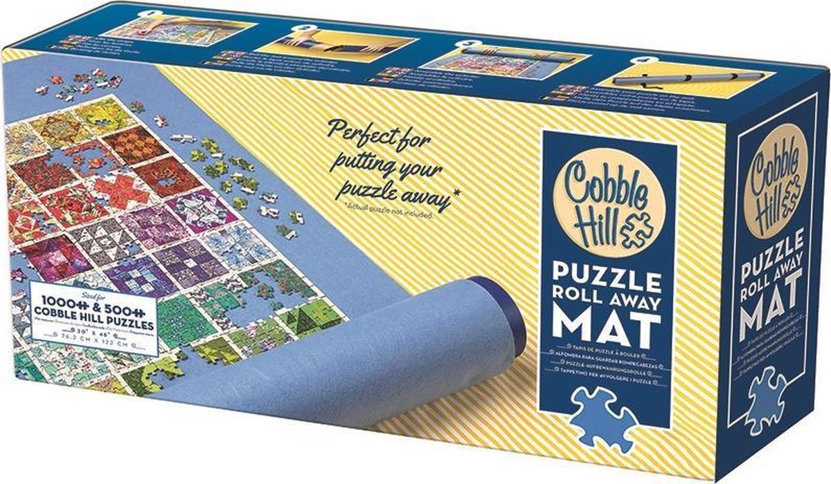 Cobble Hill Puzzelmat Roll Away mat 76 x 120 cm blauw