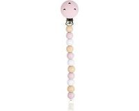 Nattou Silicone Speenkoord - Fopspeenketting - 21 cm - Multi Roze Gestipt
