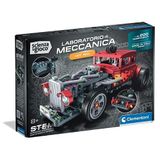 Clementoni Wetenschap en spel Build, Hot Rod, mechanisch laboratorium voor kinderen van 8 jaar, bouwset meer dan 200 componenten, transmissie en zuiger, Made in Italy, Italiaanse taal, 19466