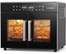 Friggitrice ad aria calda a doppia zona, 30 litri, 2400 watt, nero
