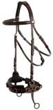 BR Hackamore hoofdstel Thornbury Cob Zwart/Zilver