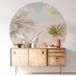 Botanique Sticker Mural Rond / Cercle - Motif Botanique - Diamètre 70 Cm - Adhésif + Protection Brillante
