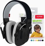 Alpine Hearing protection Alpine Muffy Kids Gehoorbescherming Kinderen 25 dB (5–16 Jaar) - Verstelbare Oorkappen voor Focus, School & Evenementen - Comfortabele & Opvouwbare Oorbeschermers - Zwart
