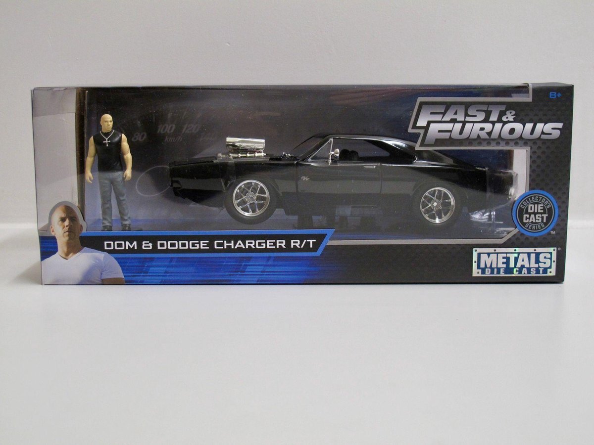 Jada Toys Dom´s Dodge Charger R/T Fast & Furious + Dom figuur, 1/24