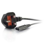 C2G 2m C7 Voedingskabel (BS1363 naar IEC 60320C7)