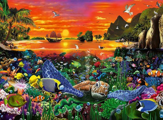 Ravensburger Reef Turtle Legpuzzel - 500 Stukjes