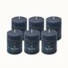 Spaas 6 Geurloze Rustieke Stompkaarsen, 80/110mm, ± 65 uur, Donkerblauw