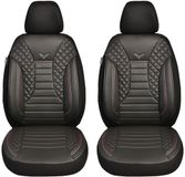 BREMER SITZBEZÜGE Op maat Autostoelhoezen compatibel met Mercedes Sprinter W907/910, bestuurder en passagierset vanaf 2018, autohoezen, velours, kunstleer, set, 2 stuks, in zwart (PS804)