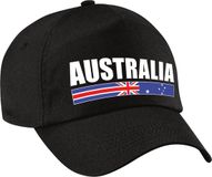 Bellatio Decorations I love Australia supporters petje - zwart - dames en heren - Australie landen baseball caps - fanartikelen