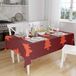 Bonamaison Tafelkleed, Anti-Mold, Sneldrogend, Waterdicht, 100% Polyester Tafellaken, Oranje Bordeaux, 140 x 160 Cm