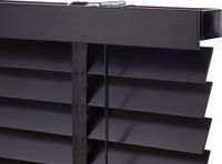Dutchblinds Stores en persiennes en bois 50mm - Noir - 130 x 250 cm - Décoration de fenêtre sur mesure